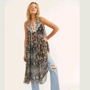 Free People The Wanderers Top Pretty Printed Maxi